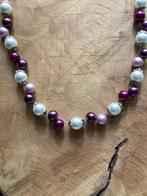 Nieuw! Paars/ witte ketting, Ophalen of Verzenden, Nieuw, Paars, Verstelbaar
