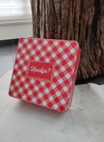 Koekblik Verkade, rood geruit, Verzamelen, Ophalen of Verzenden, Zo goed als nieuw