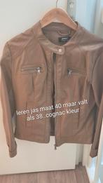 Only Bruine Leren Jas Maat 40, Maat 38/40 (M), Only, Bruin, Ophalen of Verzenden