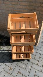 Display met vier kisten., Ophalen, 40 tot 60 cm, Bak of Kist, Minder dan 50 cm