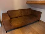 Nonchalante 3-zitsbank Cognac kleur, Huis en Inrichting, Banken | Bankstellen, Overige materialen, Gebruikt, Driepersoons, 75 tot 100 cm