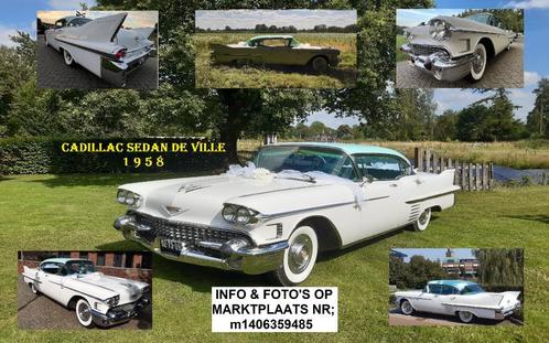 Trouwauto huren - Cadillac Sedan De Ville 1958, Diensten en Vakmensen, Verhuur | Auto en Motor, Limousine, Personenauto, Trouwauto