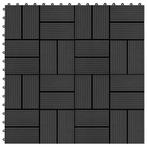 Terrastegels 30x30 cm 1 m² HKC zwart 11 st gratis bezorgd, Tuin en Terras, Tegels en Klinkers, Nieuw, Kunststof, Ophalen of Verzenden