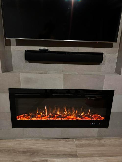 Inbouw sfeerhaard met warmte bron, Huis en Inrichting, Haarden, Zo goed als nieuw, Elektrische haard, Ophalen