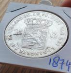 2.5 gulden 1874, Postzegels en Munten, Munten | Nederland, Koning Willem III, Zilver, Ophalen of Verzenden, Losse munt