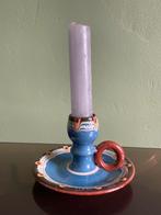 Kandelaar blauw, Huis en Inrichting, Woonaccessoires | Kandelaars en Kaarsen, Overige materialen, Gebruikt, Blauw, Ophalen of Verzenden