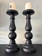 Riverdale zwarte Kandelaars Set met Kaarsen, 25 tot 50 cm, Zwart, Ophalen of Verzenden, Zo goed als nieuw