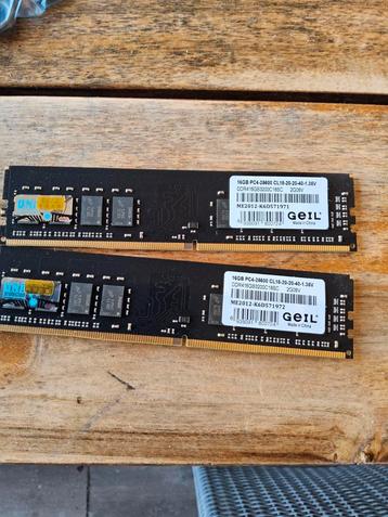 2x 16GB DDR4 GeIL RAM – 3200MHz CL18 – Totaal 32GB – PC4-256 beschikbaar voor biedingen