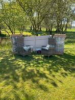 6 NIEUWE verstelbare wicker stoelen met een teak houten tafe, Tuin en Terras, Ophalen, 6 zitplaatsen, Zo goed als nieuw, Wicker