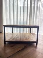 Industriële salontafel - 80x40 cm - hout & metaal, Ophalen of Verzenden