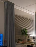 Licht grijze linnen gordijnen, Huis en Inrichting, 100 tot 150 cm, 200 cm of meer, Ophalen of Verzenden, Zo goed als nieuw