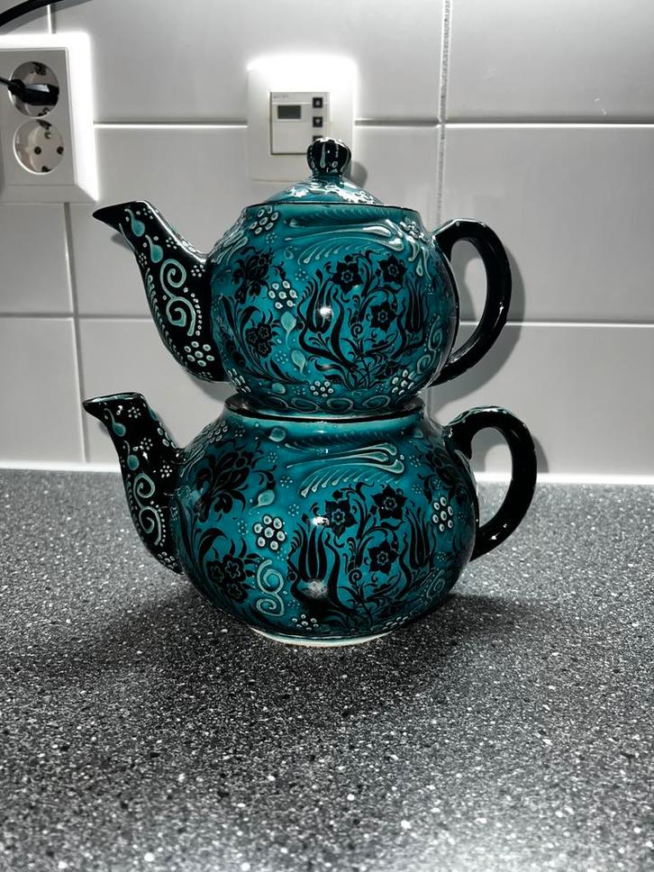 Ambachtelijke borden, kopjes, koffie/thee glazen servies, Antiek en Kunst, Antiek | Servies los, Ophalen