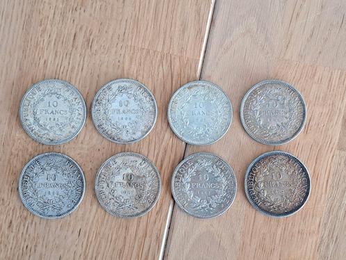 Frankrijk 8x 10 francs 1965-1970 zilver, Postzegels en Munten, Munten | Europa | Niet-Euromunten, Setje, Frankrijk, Zilver, Verzenden