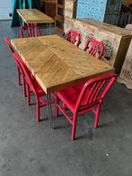 2 x Industriele Tafel 140 cm lang en 80 cm breed, Huis en Inrichting, Tafels | Eettafels, Ophalen, Gebruikt, 100 tot 150 cm, 50 tot 100 cm