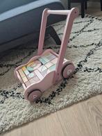 Little Dutch blokkenwagen / loopkar roze, Kinderen en Baby's, Speelgoed | Houten speelgoed, Ophalen, Zo goed als nieuw