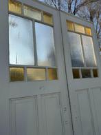 Set schuif / en-suite deuren met glas en roede 263x178cm., Antiek en Kunst, Curiosa en Brocante, Ophalen