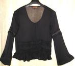 qbl  LEUKE BLOUSE van SEVEN SISTERS (Transparant) Maat:S, Ophalen of Verzenden, Zo goed als nieuw, Maat 36 (S), Zwart