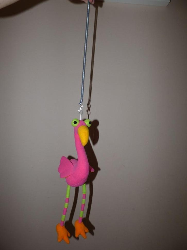 Wiebeldier jumper fuchsia flamingo met veer, Kinderen en Baby's, Kinderkamer | Inrichting en Decoratie, Zo goed als nieuw, Overige typen