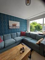 Hoekbank + Poef Ikea, Huis en Inrichting, Ophalen, Zo goed als nieuw, Stof, Gezellig