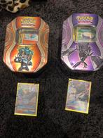 Pokémon Tins met bijbehorende Kaarten, Ophalen of Verzenden, Gebruikt, Meerdere kaarten, Foil