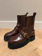 Sandro Enkellaarzen Bruin Maat 40 - Zo Goed Als Nieuw!, Kleding | Dames, Schoenen, Ophalen of Verzenden, Zo goed als nieuw, Bruin