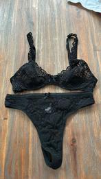 BH setje met string, Ophalen of Verzenden, Zwart, String