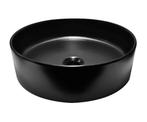 Wiesbaden Link waskom rond 40x40x14.5cm keramiek mat zwart!, Ophalen, Nieuw, Zwart, Overige typen