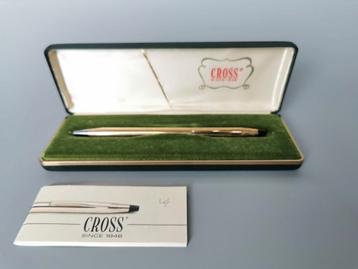 Cross vintage gouden pen met originele doos en boekje goud  beschikbaar voor biedingen