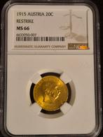 Oostenrijk 1915 20 Corona Goud - Restrike NGC MS66, Postzegels en Munten, Munten | Nederland, Vóór koninkrijk, Losse munt, Goud