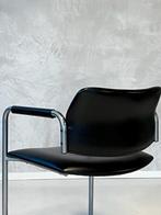 Exquis vergaderstoelen 3x vintage kantoor stoelen prijs p/st, Drie, Gebruikt, Metaal, Vintage