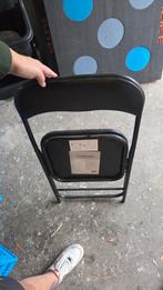 Zwarte zgan klapstoel, 1x gebruikt vig ikea folding chair, Ophalen, Zwart, Zo goed als nieuw, Metaal