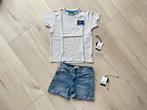 Tumble ‘n Dry set jeans short en T-shirt maat 104, Broek, Tumble 'n Dry, Ophalen of Verzenden, Zo goed als nieuw
