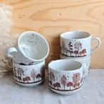 Seventies soepkommen met boomdecoratie 5 st, Ophalen of Verzenden, Zo goed als nieuw, Kom(men), Nvt