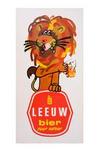 Oude Leeuw bier showkaart, Verzamelen, Merken en Reclamevoorwerpen, Ophalen of Verzenden, Zo goed als nieuw, Reclamebord