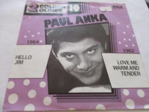 Paul Anka _ Hello Jim / Love me warm and tender = 1980, Cd's en Dvd's, Vinyl Singles, Gebruikt, Pop, Ophalen of Verzenden