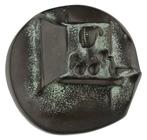 Fons Bemelmans - Penning VPK, 1991 : Vrouw in Raam, Postzegels en Munten, Penningen en Medailles, Verzenden, Brons, Nederland