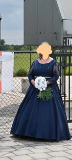 Mooie koninginne/trouwjurk, Kleding | Dames, Ophalen of Verzenden, Zo goed als nieuw, Blauw, Trouwjurk