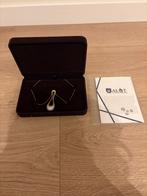 Gouden ketting met diamanten hanger, Sieraden, Tassen en Uiterlijk, Kettingen, Ophalen of Verzenden, Zo goed als nieuw, Goud, Met edelsteen
