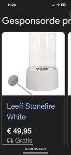 Leeff Stonefire Tafelhaard Wit - Zo goed als nieuw, Ophalen of Verzenden, Gebruikt, Vrijstaande haard, Gelhaard
