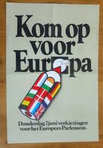 Poster verkiezingen EU 1979 met postzegel en gestempeld, Ophalen of Verzenden, Na 1940, Gestempeld