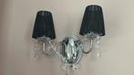 Elegante Wandlamp met Kristallen, Huis en Inrichting, Lampen | Wandlampen, Ophalen of Verzenden, Zo goed als nieuw, Metaal