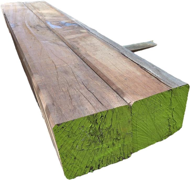 2 Hardhouten palen / balken   22x23 cm - nr: HB777, Tuin en Terras, Palen, Balken en Planken, Nieuw, Hardhout, Ophalen