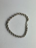 B843 Prachtige zilveren rope armband, Ophalen of Verzenden, X, Zilver, Zilver