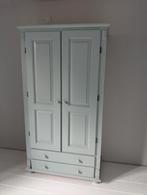 Kledingkast, massief grenen. Vergrijsd groen (early dew), Huis en Inrichting, Kasten | Kledingkasten, Ophalen, 100 tot 150 cm