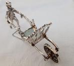 Miniatuur zilveren kruiwagen Massief 835 zilver, Antiek en Kunst, Ophalen of Verzenden, Zilver