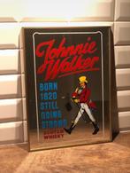 Vintage spiegel reclame Johnnie Walker, Reclamebord, Gebruikt, Ophalen of Verzenden
