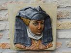 Plaquette met een Middeleeuwse dame edelvrouw, Ophalen of Verzenden