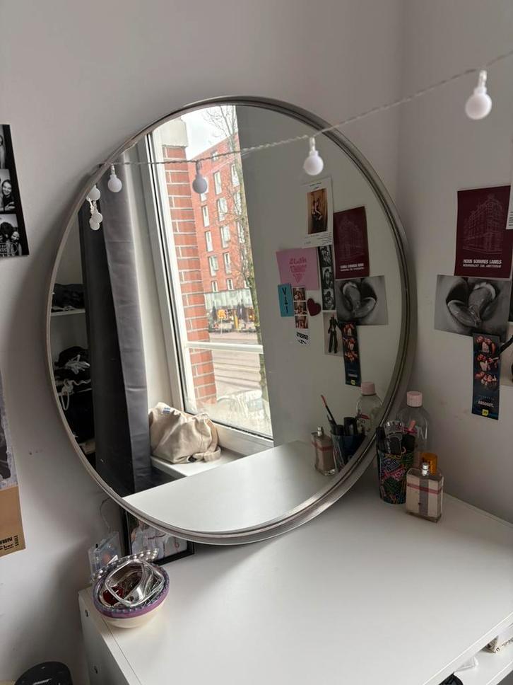 Large round mirror – 68cm diameter – excellent condition, Huis en Inrichting, Tafels | Kaptafels, Zo goed als nieuw, Minder dan 100 cm