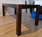 Lederen eettafel met eiken poten, Huis en Inrichting, Tafels | Eettafels, Gebruikt, 100 tot 150 cm, Eikenhout, Ophalen of Verzenden