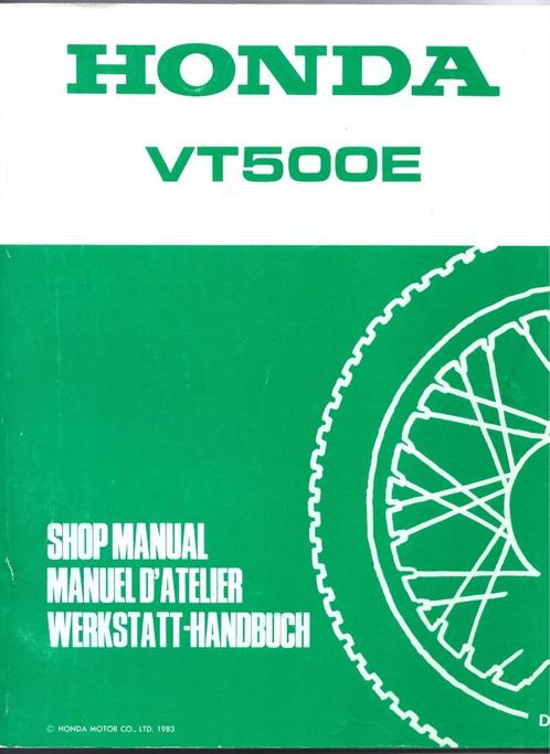 Honda VT500 E addendum shop manual (2149z), Motoren, Handleidingen en Instructieboekjes, Honda, Ophalen of Verzenden